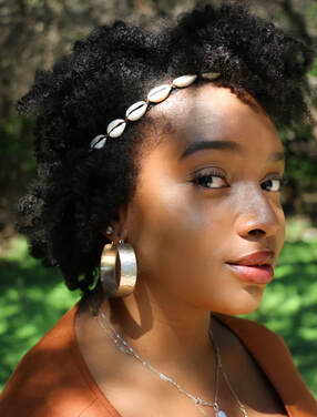 Cowrie Shell Adjustable Headband by Accented Glory